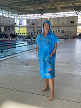 Load image into Gallery viewer, Open Water Swim Poncho – Change Anywhere, Stay Warm &amp; Covered